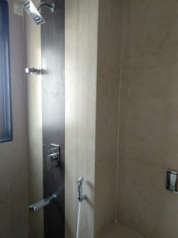 Bathroom in 3 BHK Apartment at Lashkaria Green Height, Jogeshwari West – for Rent
