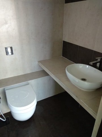 Bathroom in 3 BHK Apartment at Lashkaria Green Height, Jogeshwari West – for Rent