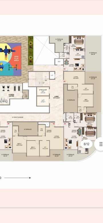 Floor Plan in 1 BHK Apartment at Vadghar – for Sale