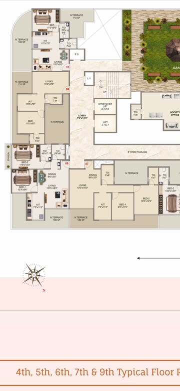Floor Plan in 1 BHK Apartment at Vadghar – for Sale