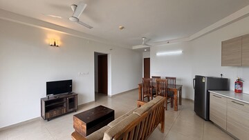 Living Room in 3 BHK Apartment at Bhartiya Nikoo Homes Phase 2, Thanisandra Main Road – for Sale
