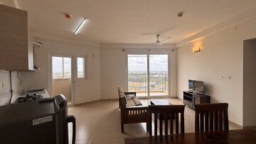 Living Room in 3 BHK Apartment at Bhartiya Nikoo Homes Phase 2, Thanisandra Main Road – for Sale