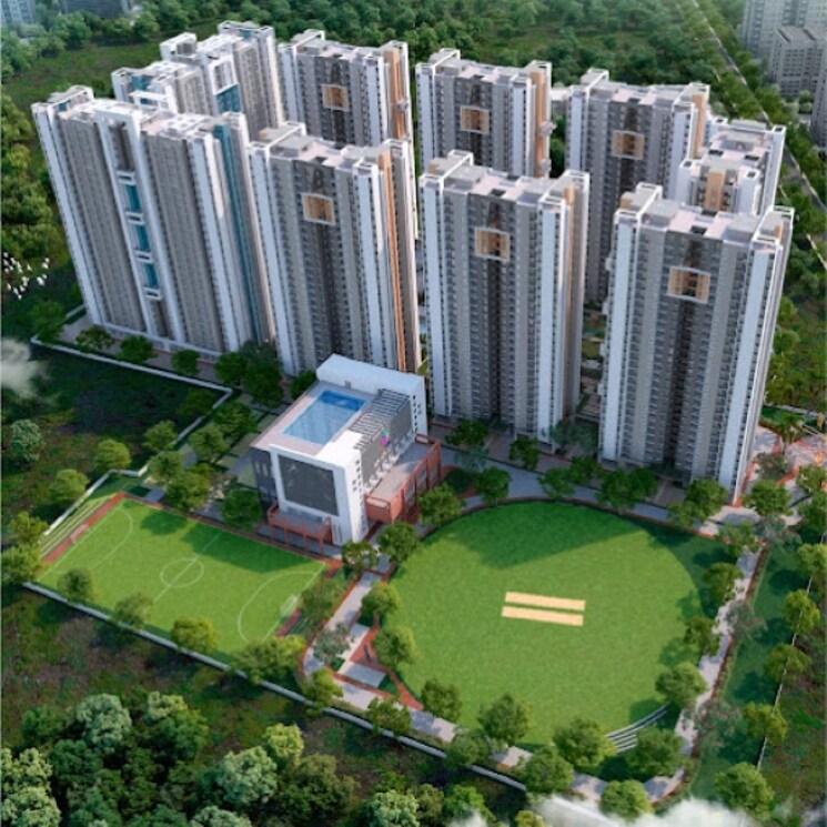 Exterior View, merlin-rise 3 Bedroom 812 Sq.Ft. Apartment In Rajarhat Kolkata 8038482
