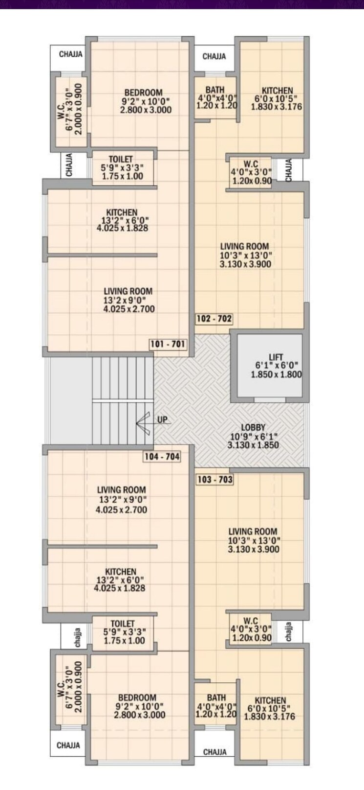 Floor Plan, ulwe sector 17 1 Bedroom 620 Sq.Ft. Apartment In Ulwe Sector 17 Navi Mumbai 8042822