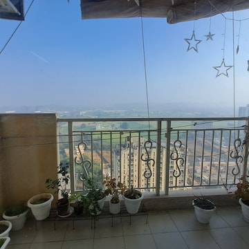 Balcony in 3 BHK Apartment at Emaar Palm Hills, Sector 77 – for Rent