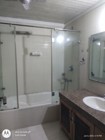 Bathroom in 2 BHK Builder Floor at Mehrauli – for Rent