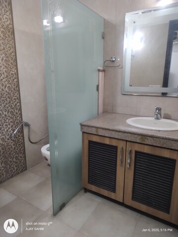 Bathroom in 2 BHK Builder Floor at Mehrauli – for Rent