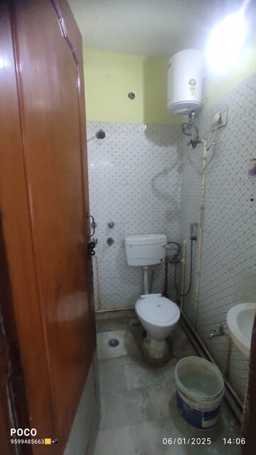 Bathroom in 2 BHK Builder Floor at Mehrauli – for Rent