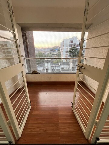 Balcony in 3 BHK Apartment at Vyas Ranjeet Heights, Rambaug Colony – for Rent