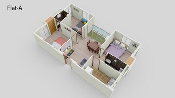 Floor Plan in 3 BHK Apartment at Joka – for Sale