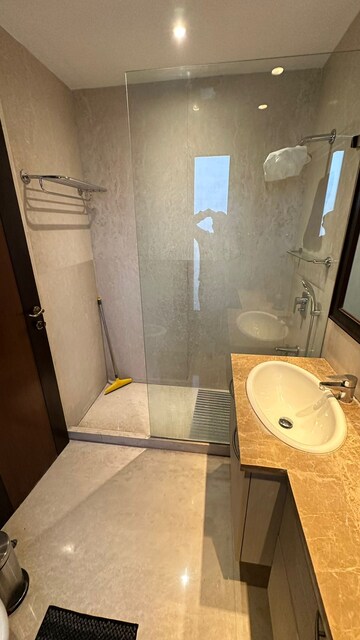 Bathroom in 3.5 BHK Apartment at Defence Colony – for Rent