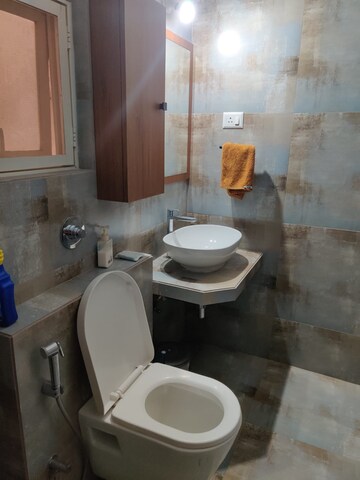 Bathroom in 3 BHK Apartment at Puranik Abitante, Bavdhan – for Rent