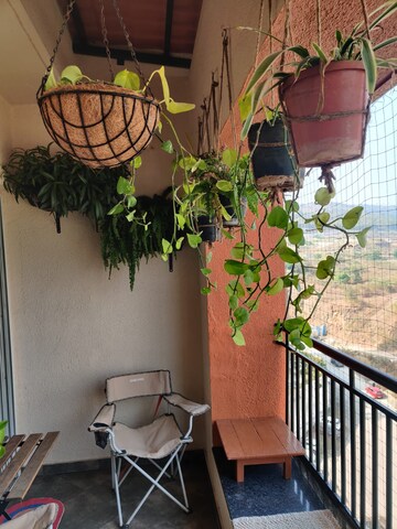 Balcony in 3 BHK Apartment at Puranik Abitante, Bavdhan – for Rent