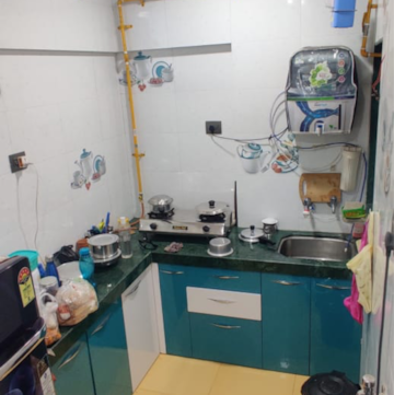 Kitchen in 1 BHK Apartment at Raj Mandir Complex, Hatkesh Udhog Nagar – for Rent