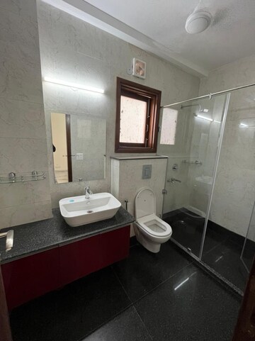 Bathroom in 3 BHK Builder Floor at Ansal Sushant Lok I, Sector 43 – for Rent