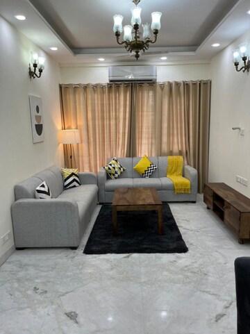 Living Room in 3 BHK Builder Floor at Ansal Sushant Lok I, Sector 43 – for Rent