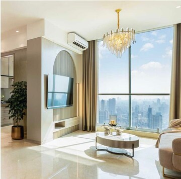 Living Room in 3 BHK Apartment at Marathon Monte South, Byculla West – for Sale