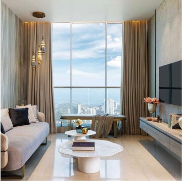 Living Room in 3 BHK Apartment at Marathon Monte South, Byculla West – for Sale