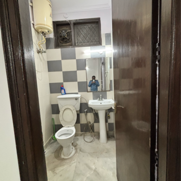Bathroom in 3 BHK Builder Floor at Khirki Extension – for Rent