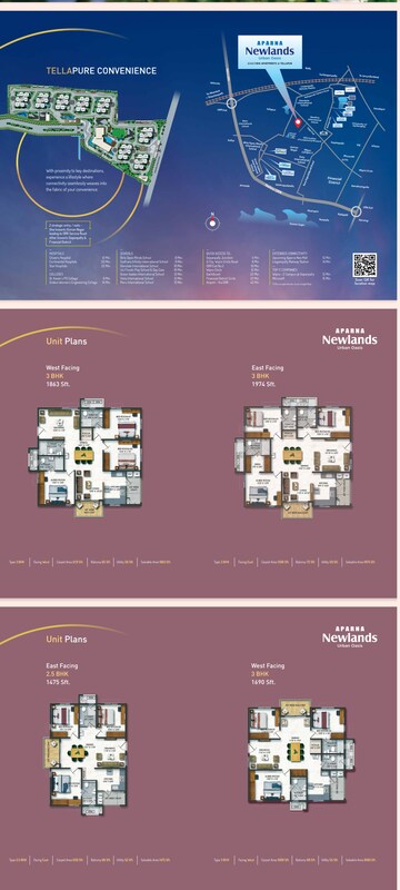 2.5 BHK Apartment For Sale in Aparna Newlands, Tellapur