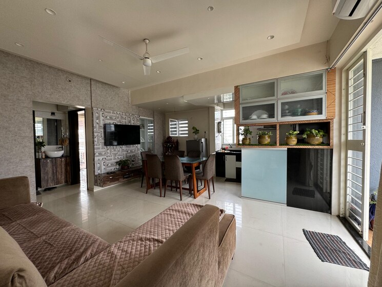 Living Room, mohan-lexuz 2 Bedroom 800 Sq.Ft. Apartment In Baner Pune 8047319