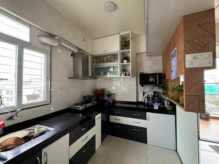 Kitchen, mohan-lexuz 2 Bedroom 800 Sq.Ft. Apartment In Baner Pune 8047319