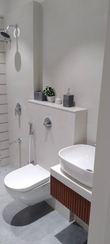 Bathroom in 3.5 BHK Apartment at Majiwada – for Sale
