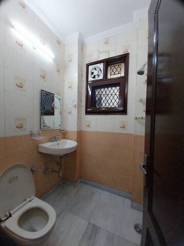 Bathroom in 3 BHK Builder Floor at Paschim Vihar – for Rent