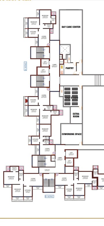 Floor Plan in 1 BHK Apartment at Sector 39 Kharghar – for Sale