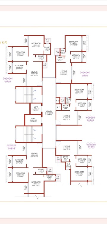 Floor Plan in 1 BHK Apartment at Sector 39 Kharghar – for Sale