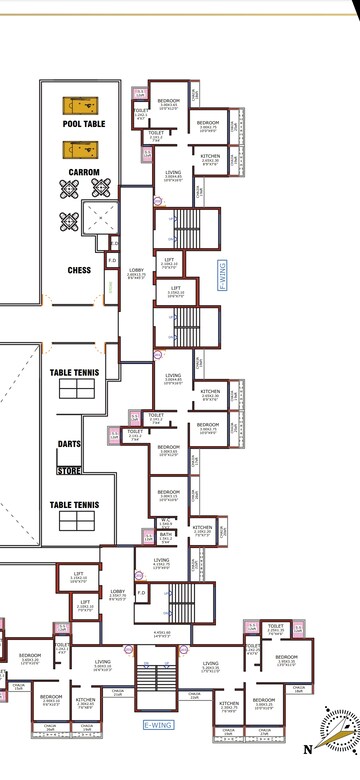 Floor Plan in 1 BHK Apartment at Sector 39 Kharghar – for Sale