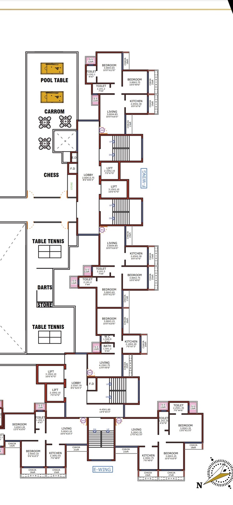 Floor Plan, sector 39 kharghar 1 Bedroom 700 Sq.Ft. Apartment In Sector 39 Kharghar Navi Mumbai 8047743
