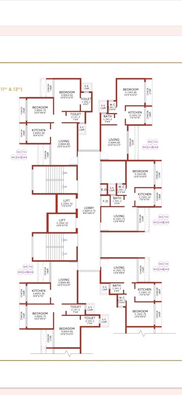 Floor Plan in 1 BHK Apartment at Sector 39 Kharghar – for Sale
