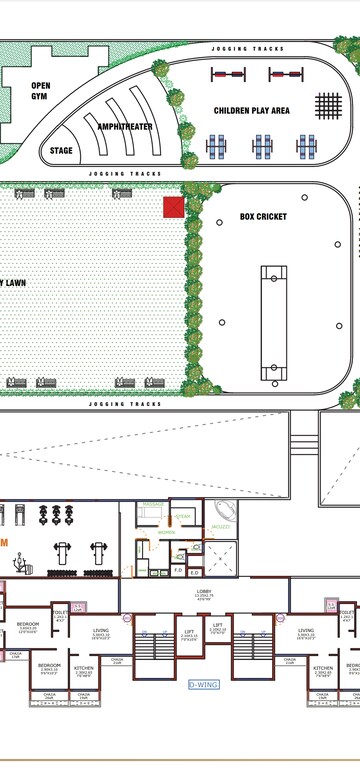 Floor Plan in 1 BHK Apartment at Sector 39 Kharghar – for Sale