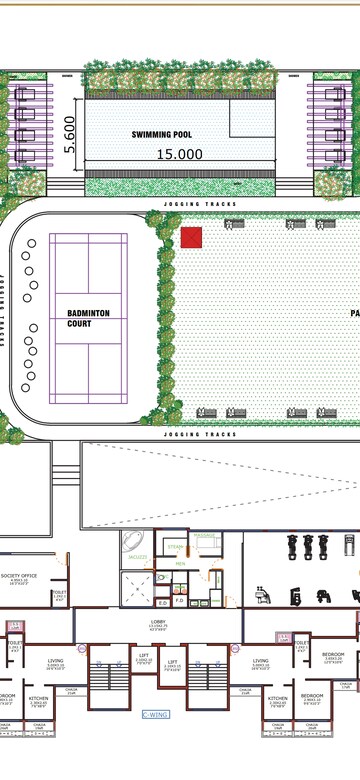 Floor Plan in 1 BHK Apartment at Sector 39 Kharghar – for Sale