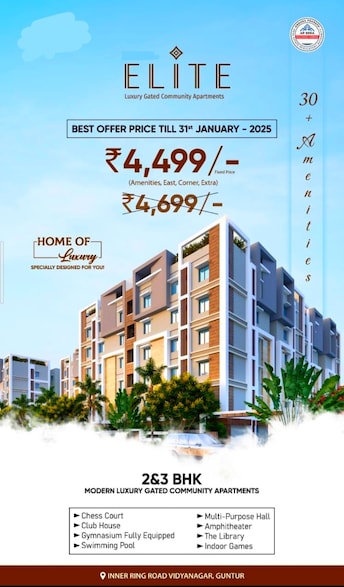 2 BHK Apartment For Resale in Vidhya Nagar Guntur  8047815