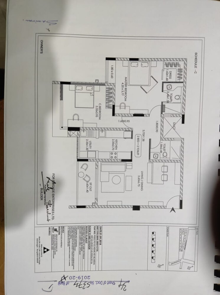 Floor Plan, brigade-woods 2 Bedroom 1397 Sq.Ft. Apartment In Whitefield Bangalore 8048037