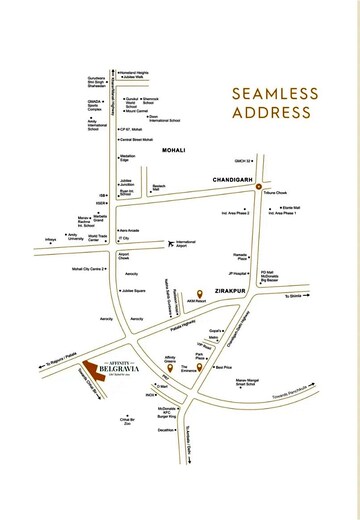 3 BHK Apartment – Map Location View at Patiala Road - for Sale