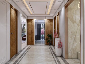 Building Lobby in 4 BHK Builder Floor at Unitech Deerwood Chase, Nirvana Country – for Sale