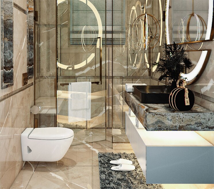 Bathroom, unitech-deerwood-chase 4 Bedroom 300 Sq.Yd. Builder Floor In Nirvana Country Gurgaon 8048496