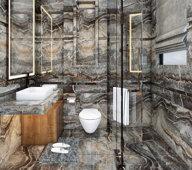 Bathroom, unitech-deerwood-chase 4 Bedroom 300 Sq.Yd. Builder Floor In Nirvana Country Gurgaon 8048496