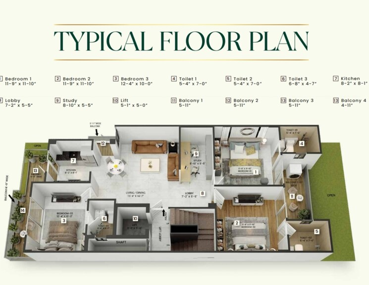 Floor Plan, manesar sector 9 3 Bedroom 1525 Sq.Ft. Builder Floor In Manesar Sector 9 Gurgaon 8048590