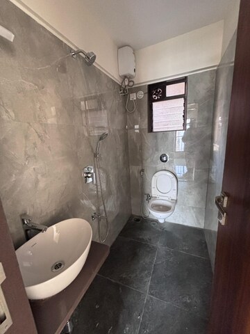 Bathroom in 2 BHK Apartment at Chaitanya Anand Lunkhod CHSL, Andheri West – for Rent