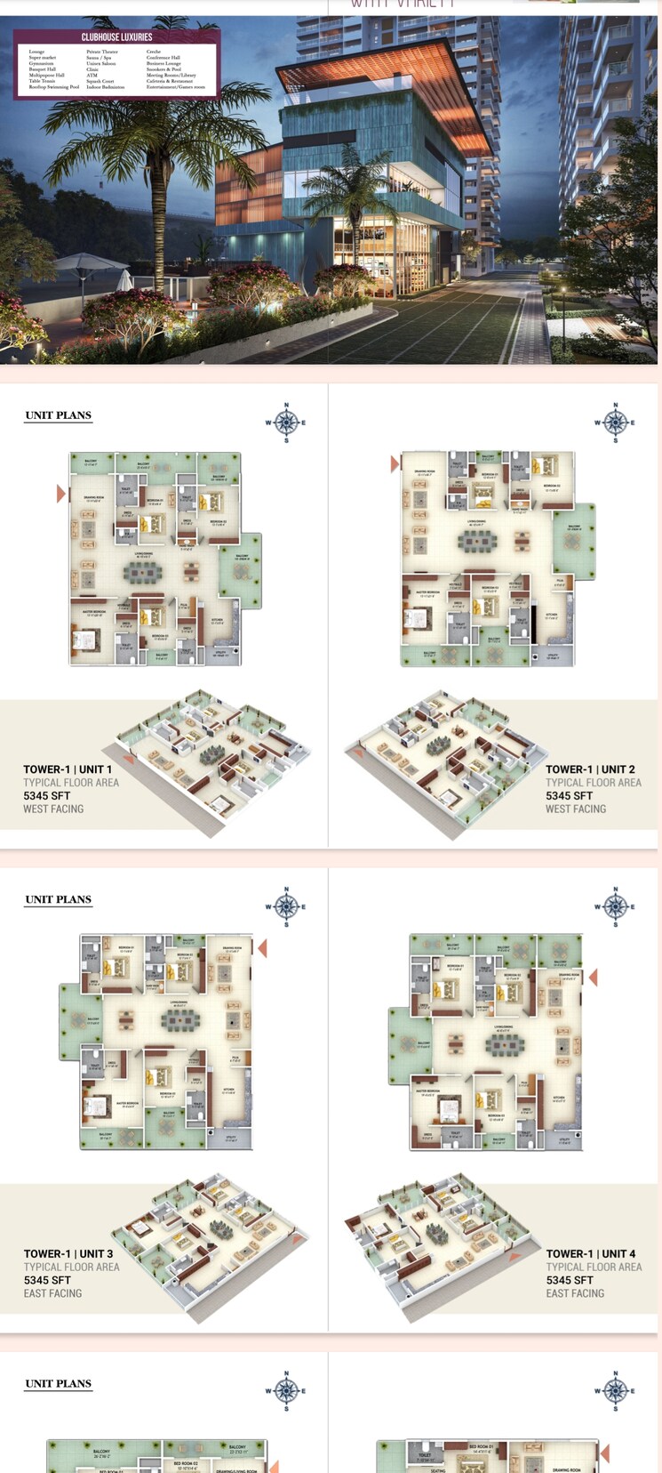 Floor Plan, mahaveer-crystal-garden 3 Bedroom 1640 Sq.Ft. Apartment In Attapur Hyderabad 8048824