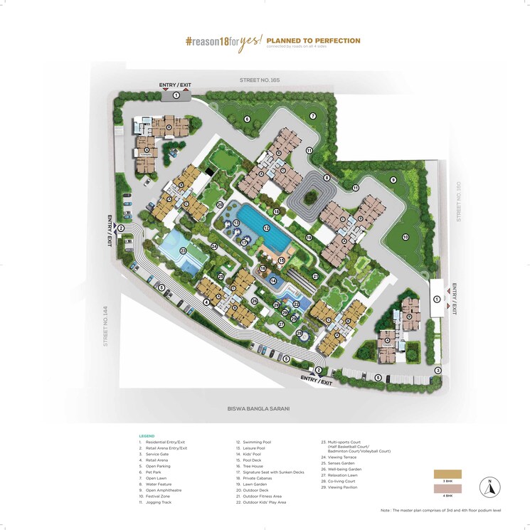 Master Plan, new town action area 1 3 Bedroom 1865 Sq.Ft. Apartment In New Town Action Area 1 Kolkata 8049246