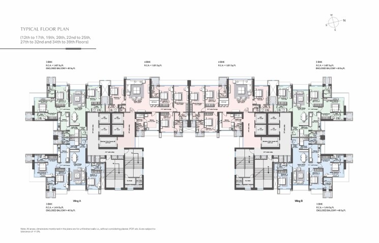 Master Plan, raheja-imperia 3 Bedroom 1519 Sq.Ft. Apartment In Worli Mumbai 8049286