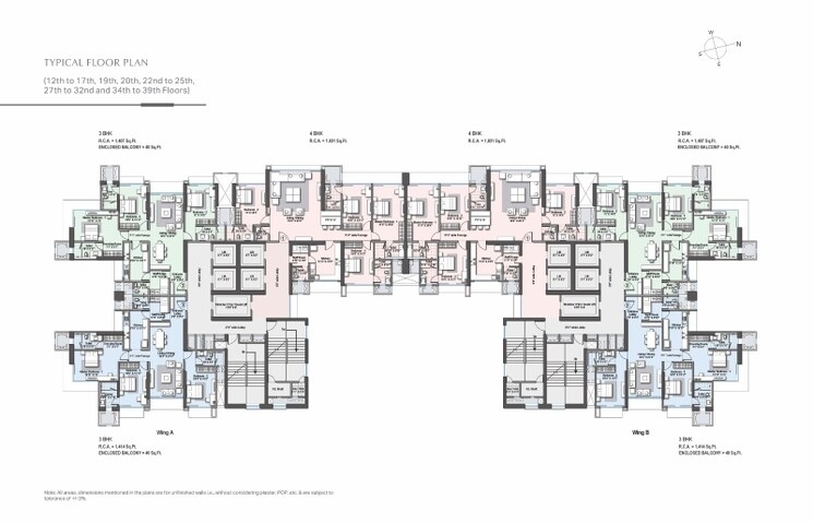 Master Plan, raheja-imperia 3 Bedroom 1519 Sq.Ft. Apartment In Worli Mumbai 8049344