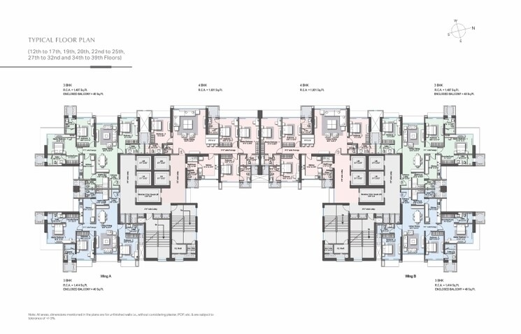 Master Plan, raheja-imperia 3 Bedroom 1519 Sq.Ft. Apartment In Worli Mumbai 8049350