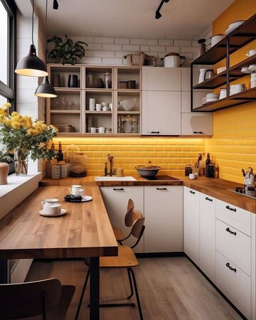 Kitchen in 3.5 BHK Builder Floor at Krishna Nagar – for Rent