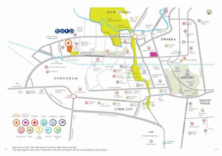 Map Location, bptp-amstoria 2 Bedroom 1600 Sq.Ft. Apartment In Sector 102 Gurgaon 8049515